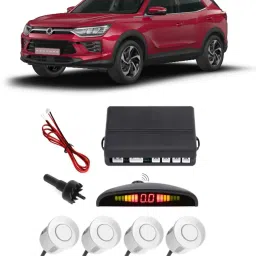 GS499 Silver Car Reverse Parking Sensor with LED Display 4 Sensor G499 Parking Sensor-image-40