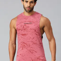 AESTHETIC NATION Printed Innerwear Vests DEEPCUT-WVY-ROS-image-27