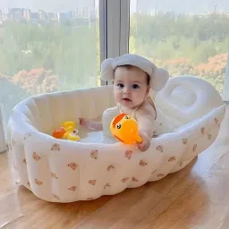 Inflatable Baby Bathtub with Built-in Air Pump For Newborn Babies-picture-25