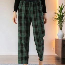Pure Cotton Mid rise relaxed fit lounge pant with side pocket Women Pyjama-image-4