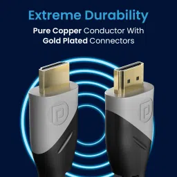 Portronics HDMI Cable 1.5 m Konnect Sync 4k 60Hz with Gold Plated Connectors image 4