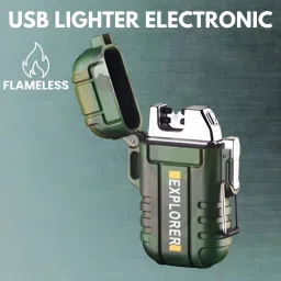 Explorer USB Cigaratte Lighter, Windproof Flameless ARC Rechargeable LighterI481 Explorer USB Cigaratte Lighter, Windproof Flameless ARC Rechargeable LighterI481 Pocket Lighter-image-93