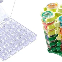 White Bobbin Tower Storage Plastic Bobbins-image-33