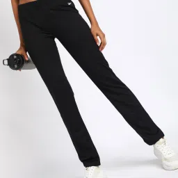 Women Self Design Black Track Pants-image-22