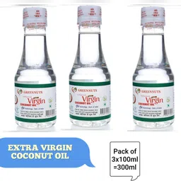 greennut Pure Virgin Coconut Oil (Cold Pressed ) Pack of 3x100ml Hair Oil-picture-26