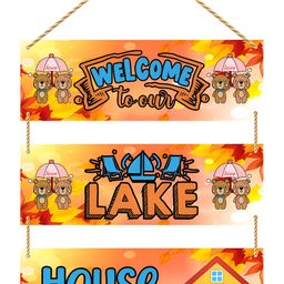 CVANU Orange & Yellow Home Quotes Rectangle Wooden Wall Hanging-picture-17