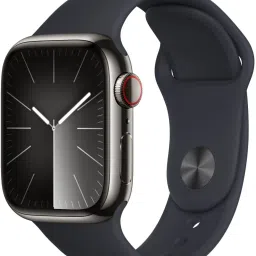 Apple Watch Series 9 GPS + Cellular 41mm Graphite Case & Midnight Sport Band - S/M-16