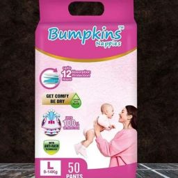 Fresh Baby Diapers Pants|Wetness Indicator|Upto 12 Hrs Absorption L-25x2=50 - L-image-59