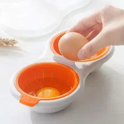 2 Cavity, Food Grade Double Cup Egg Boiler, Perfect Microwave Egg Poacher Microwavable Egg Steamer Cookware, Home Kitchen BPA Free Double Layer Egg Cooker Egg Cooker-image-46