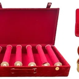 combo of 6 roll rod bangle box vanity box clear plastic wooden bangle storage box bridal 3 roll satin bangle box vanity box vanity case cosmetic pouch travel kit brocade jewellery kit vanity case jewellery bangle box vanity box vanity box Vanity Box-66
