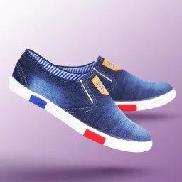 Slip On Denim casual Canvas Shoes For Men-picture-2