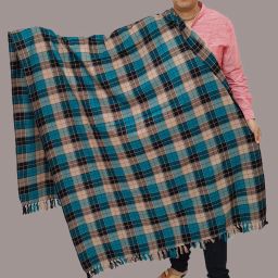 KAVIM Wool Checkered Men Shawl-image-77