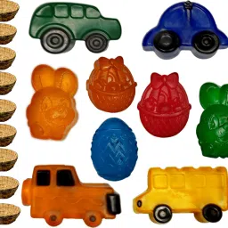 Organic Kid Soap Navratri Gifts/Kanjak Gifts/Birthday Return Gifts 9 Pcs x 40 gms. with Small Designer Bamboo Basket-image-40
