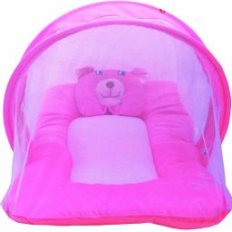 Soft and Comfortable New Born Baby Bedding Set with Protective Mosquito Net and Pillow (0-6 Months) Standard Crib-picture-0