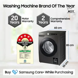 samsung 8 kg with Steam ,Wi-Fi Enabled Fully Automatic Front Load with In-built Heater Black image 4