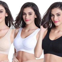 Pack of 3 Women Cami Bra Non Padded Bra-image-49
