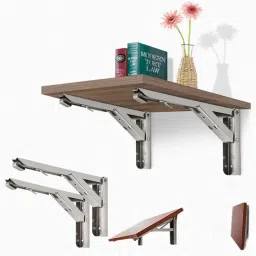 kinzilla Shelf Bracket Heavy Duty Wall Mounted DIY Folding Shelf Brackets for Table, 30 Shelf Bracket image 4