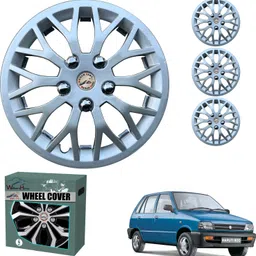 wolkomhome Car accessories Wheel cap, Hub Cap Phonix Silver 12 Inch Wheel Cover For Maruti 800-picture-6