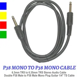 1.5 mtr P38 Mono Male to P38 Male Mono 6.3 mm 1/4 inch Jack Cable XLR Mic Cable Double Angled XLR Patch Cable-22