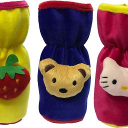 Premium quality Velvet Bottle Cover with teddy (Pack of 3)-image-77