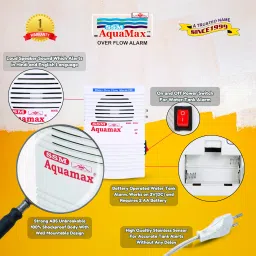 SSM AquaMax Battery operated water tank overflow alarm with 15 meter wire and sensor Wired Sensor Security System image 2