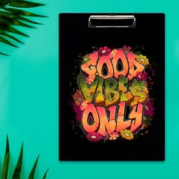 sonsky Good Vibes Only Printed Wooden {MDF} Exam Board| 14x10 Inches image 2