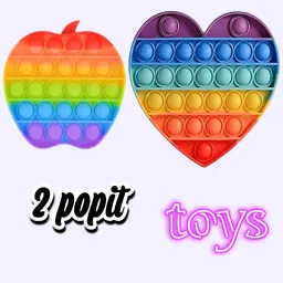 Poppit Fidgets Rainbow Push Pop Bubble Toys Sensory Toys SET POP IT Rattle-picture-12