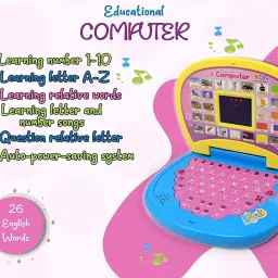 kmc kidoz 123 ABC Learning Educational Learning Toy Laptop for Kids Number and Alphabet Learning Mini Computer for Kids Learning Knowledge Seeking Laptop Computer for Kids Multi Learning image 2