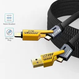 BUFONA Multiple Port 65W Charging Cable&Data Sync,Flat Braided Charger Cord with Type C Charging Pad image 5