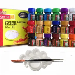 18 Shade Poster colour with Tray and Brush-image-55