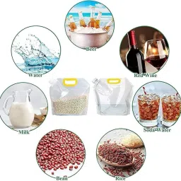 jeramvila Moiure Pof Sed Bg 1.5L Reusable Grain Storage Bags with Handle - Moisture-Proof Pack of 5 All-in-One Analog Moisture Measurer image 5
