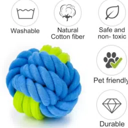 youhavedeal 6-Piece Rope Dog Toy Set – Durable Chew & Tug Toys, Teething & Interactive Toys Cotton Ball, Chew Toy, Fetch Toy, Training Aid, Tug Toy For Dog image 2
