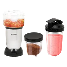 FABER Sportz 400 Watt 3 Jars Mixer Grinder Blender (20000 RPM, Precise Overheat Protector, Silver)-picture-2