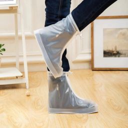 Waterproof rain boots shoes covers Silicone white Boots Shoe Cover-image-43