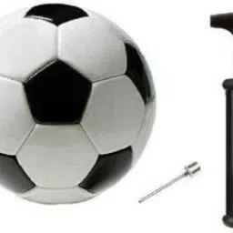 Premium Football Size-5 With Air pump - Size: 5 (Pack of 1, White, Black) Football - Size: 5-image-97