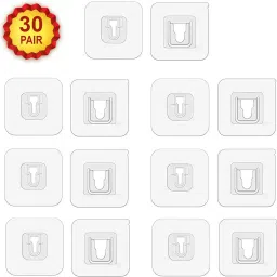 (PACK OF 10) Male/Female Sticker Hooks for Bathroom/Kitchen/Multiuse 1.11 Hook 1-image-72