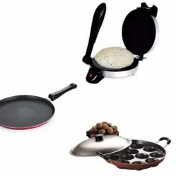 Combo of Dosa Tawa | idli Maker 1 years warranty Model RT3 Roti and Khakra Maker-33