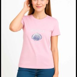 Women Printed Round Neck Cotton Blend Multicolor T-Shirt-image-84