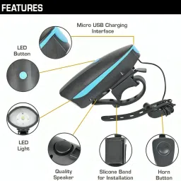 blackbell Bicycle Combo Of Front Cycle Light Back Light And Tyre Valve Light LED Front Rear Light Combo image 2