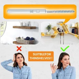 hasthip Floating Shelf Brackets Wall Mount Invisible Bracket 19.0 cm Shelf Bracket image 4