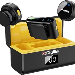 DIGITEK DWM-116 2.4GHz 2-in-1 Wireless Mic with 40m Range 6Hr Use for Smartphone & DSLR Camera Microphone-10