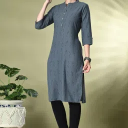 Women Printed Pure Cotton Straight Kurta-image-37