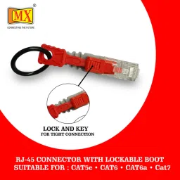 MX RJ45 Cover With LOCKABLE BOOT for CAT5e/CAT6/CAT6a/CAT7 Solid Wire, Transparent Lan Adapter image 4