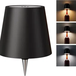 Wireless Bottle Lamp, 3 Color Dimming Rechargeable Wine Bottle Table Lamp-11