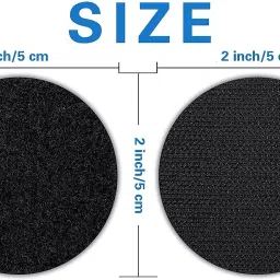 mjkd Velcro 2 Sided Round Stickers(Pack Of 5) Multipurpose Hook & Loop Stick-on Velcro image 3