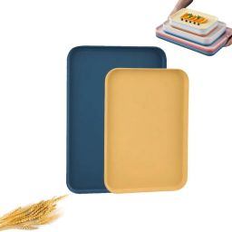 Reusable Unbreakable Eco-Friendly Lightweight Wheat Straw Trays, Salad, Camping Tray-image-16