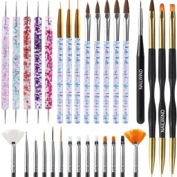 31pcs Nail Art Brushes,Nail Art Tool Set,Nail Dotting Tools,Nail Dust Brush-image-48