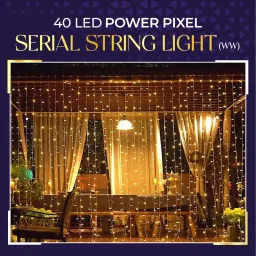 ornalight 40 LEDs 11 m Yellow Steady String Rice Lights image 4
