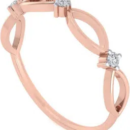 Diamtrendz Jewels Certified Real Diamond Double Infinity 18kt Diamond Rose Gold ring-image-7