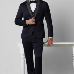 Men Single Breasted - 2 button Solid Suit-image-62